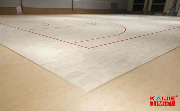 五角楓木地板籃球場單層龍骨結構